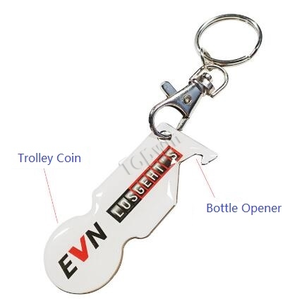 Customised Metal Euro Coin Keychain Holder